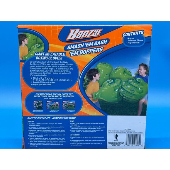 Banzai Smash Em Bash Em Boppers Giant Inflatable Boxing Gloves - Picture 2 of 5